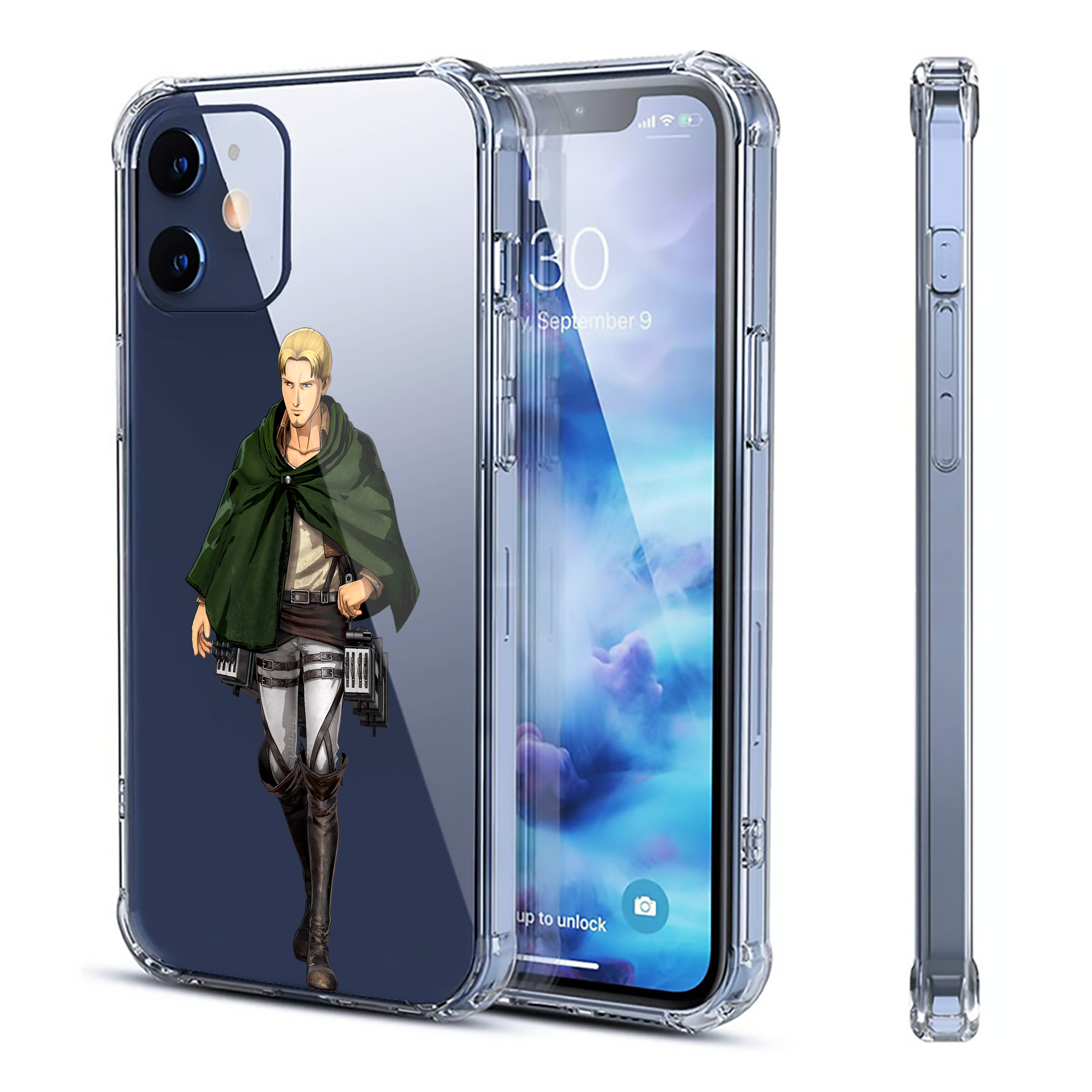 （画像用） 進撃の巨人 Attack on Titan 【iPhone 12シリーズ対応】透明スマホケース（クリアソフトケース）